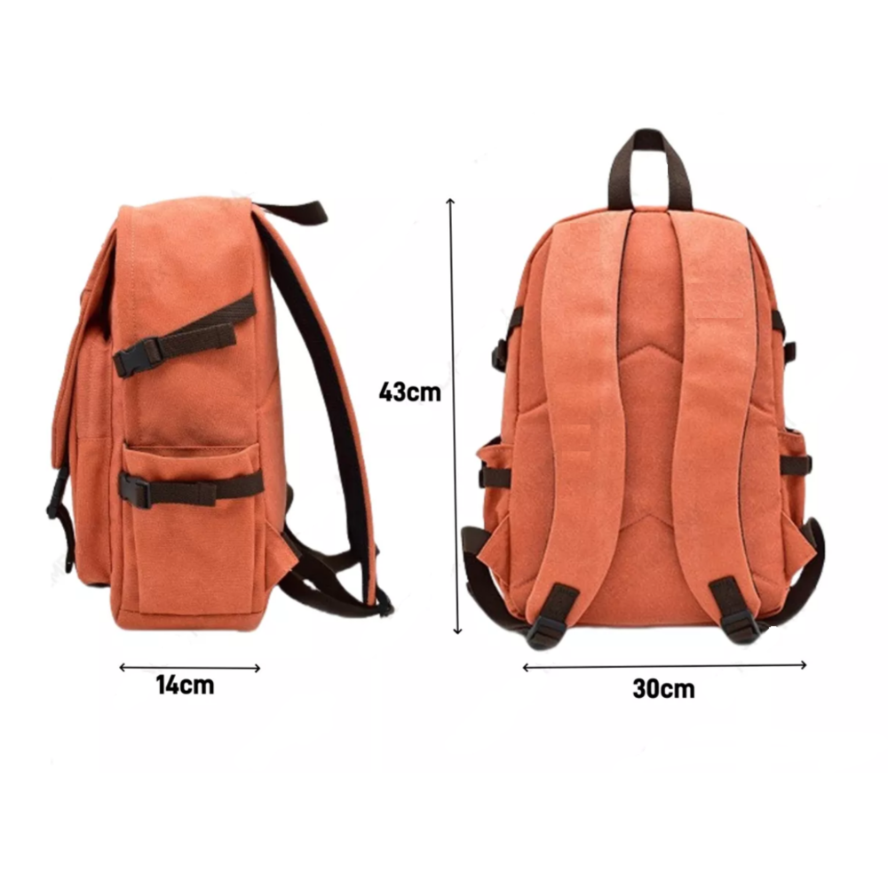 Foto 6 pulgar | Dragon Ball Anime Canvas Backpack De Alta Calidad Naranja