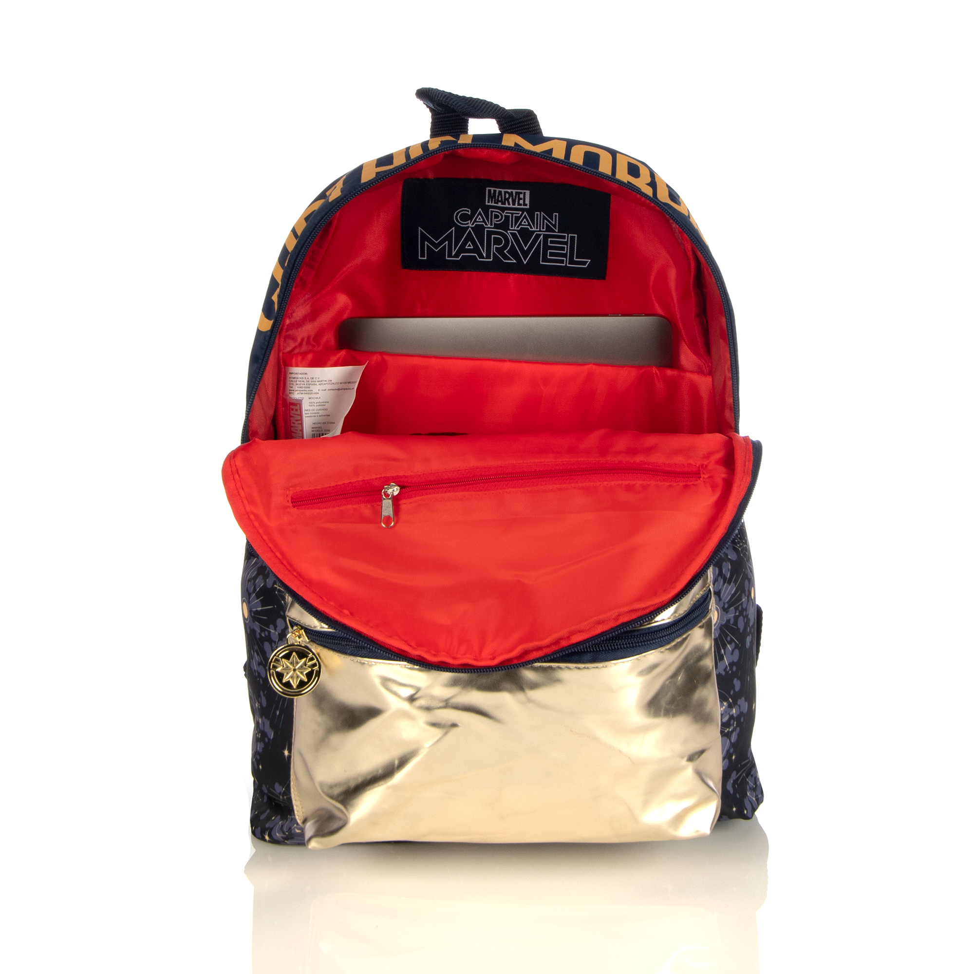 Foto 7 pulgar | Mochila Marvel Capitana Marvel