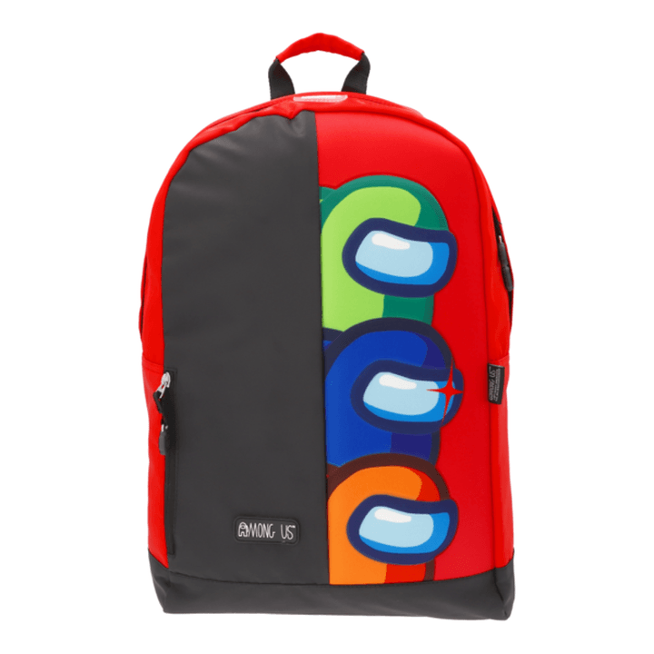 Mochila Escolar Among Us Roja Negra Original Backpack