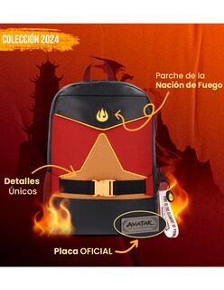 Foto 6 | Mochila Escolar Avatar Nación Del Fuego Negro Original