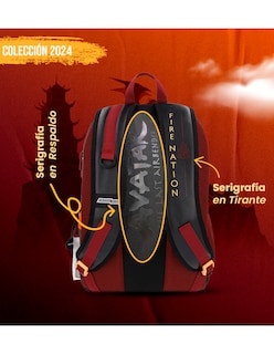 Foto 7 | Mochila Escolar Avatar Nación Del Fuego Negro Original