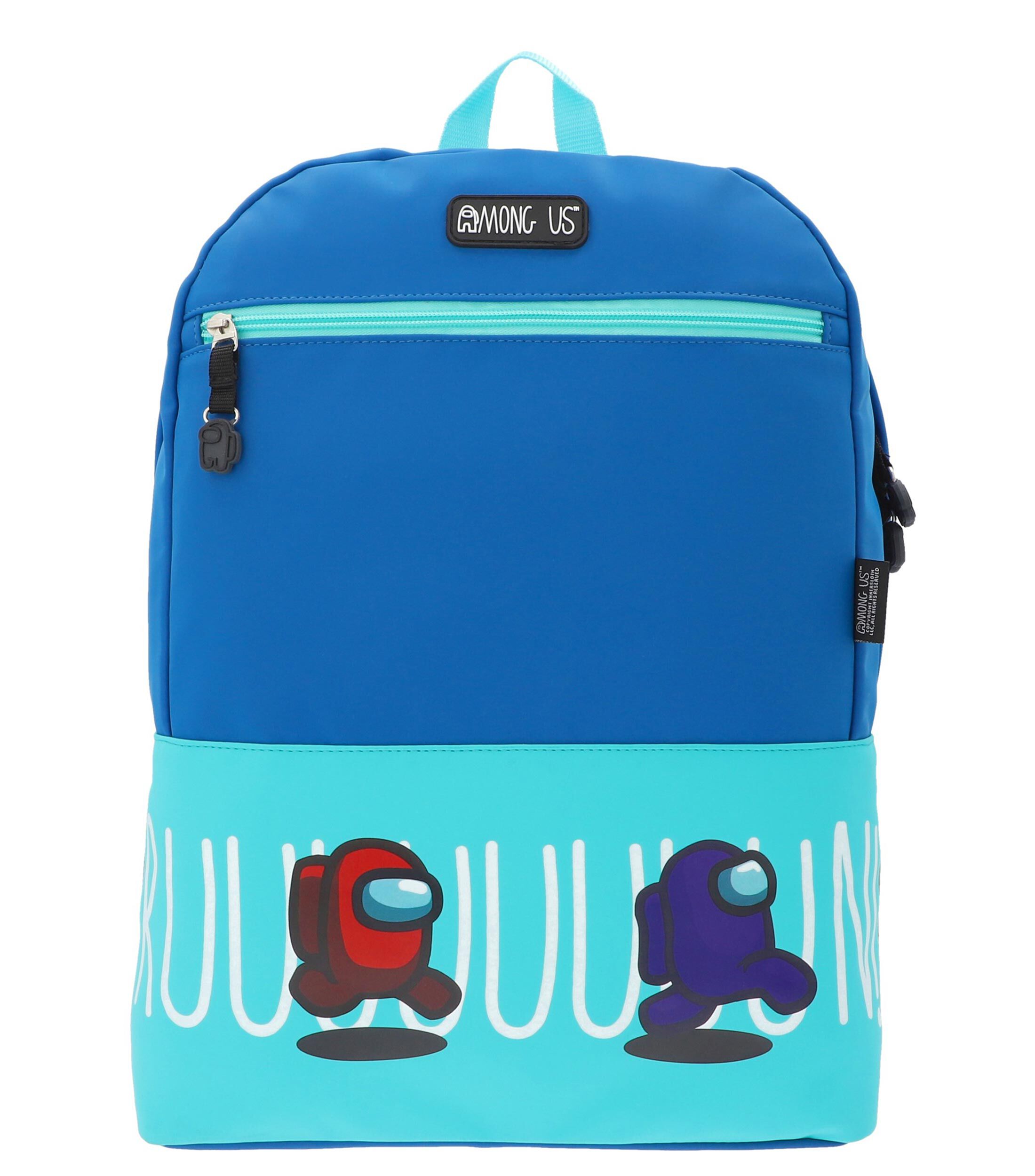 Foto 2 pulgar | Mochila Escolar Among Us Azul Aqua Run Corre Original Backpack