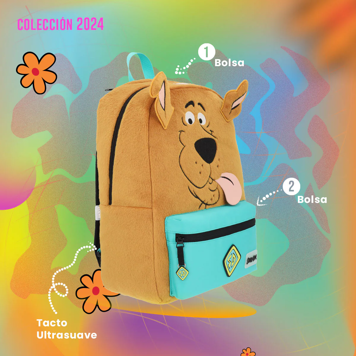 Foto 7 pulgar | Mochila Escolar Scooby Doo Reversible Cafe Edicion Limitada Backpack