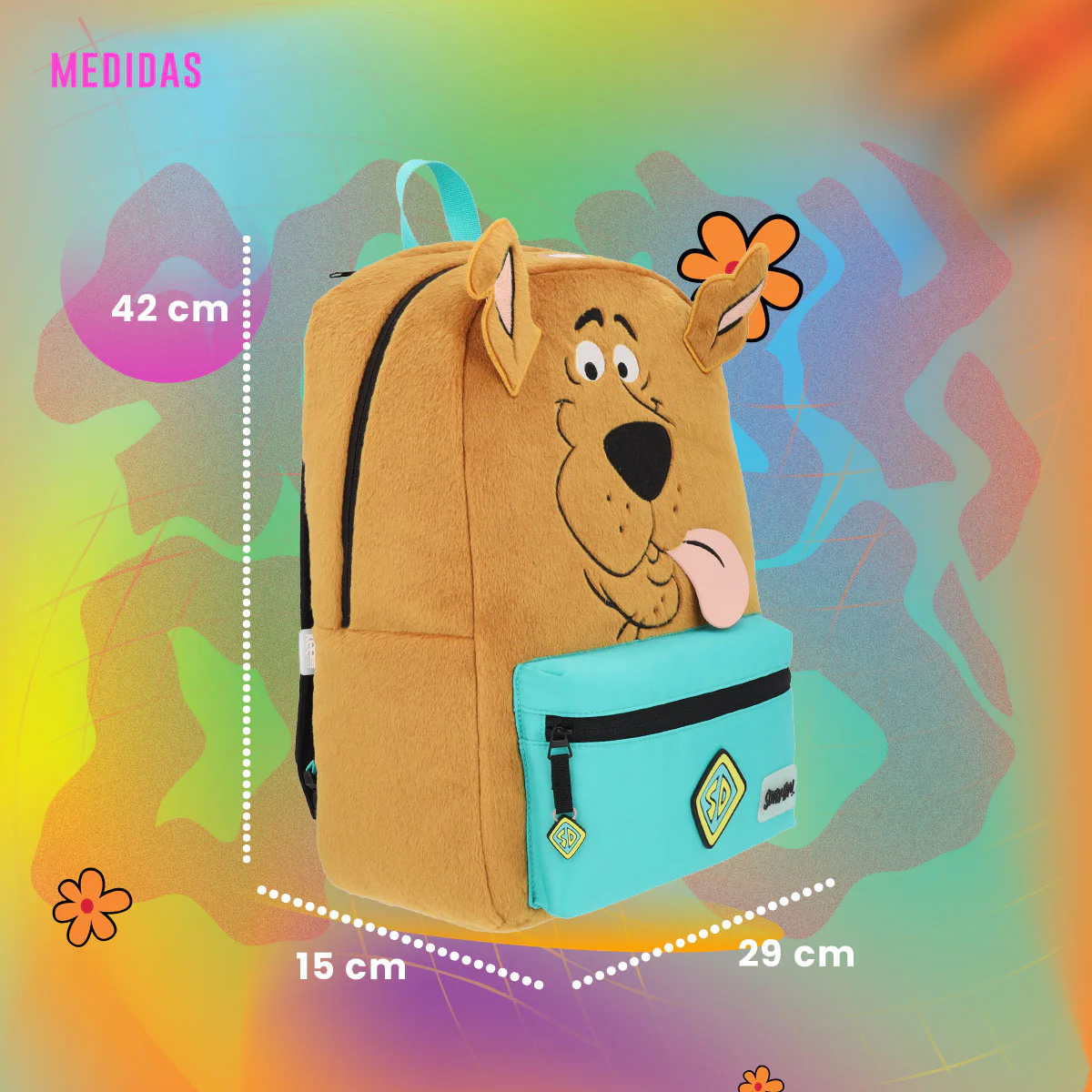 Foto 8 pulgar | Mochila Escolar Scooby Doo Reversible Cafe Edicion Limitada Backpack