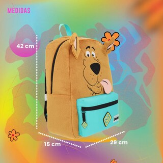 Foto 7 | Mochila Escolar Scooby Doo Reversible Cafe Edicion Limitada Backpack