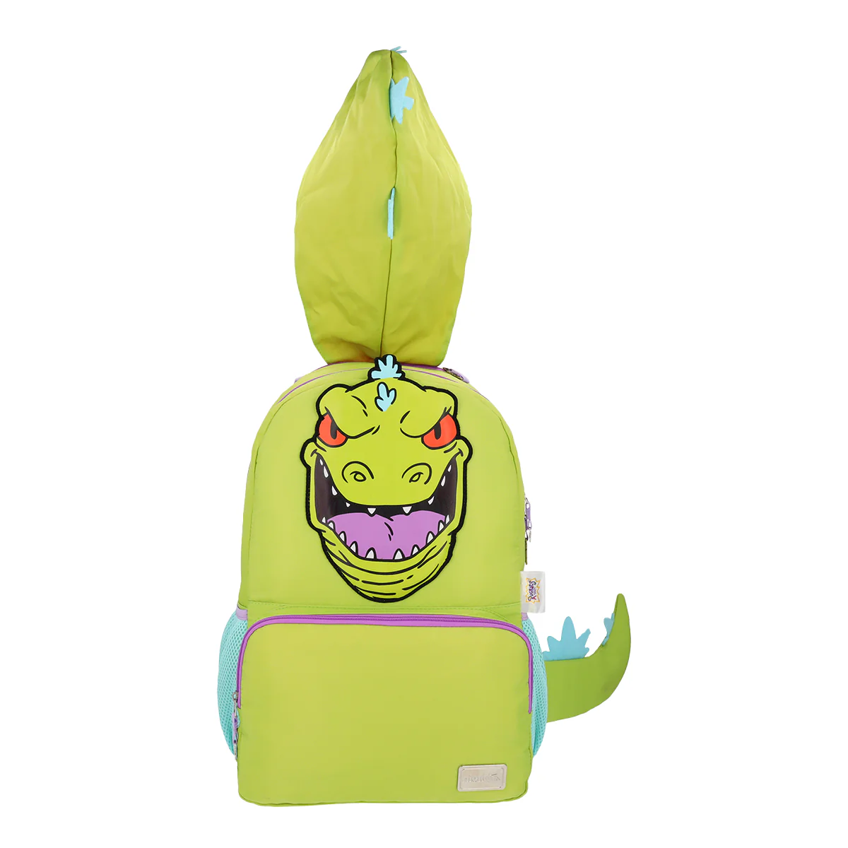 Foto 2 pulgar | Mochila Escolar Rugrats Reptar Verde Con Gorrito Backpack