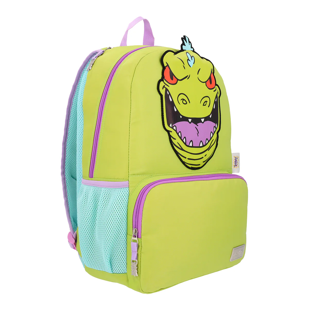 Foto 3 pulgar | Mochila Escolar Rugrats Reptar Verde Con Gorrito Backpack