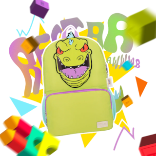 Foto 4 | Mochila Escolar Rugrats Reptar Verde Con Gorrito Backpack