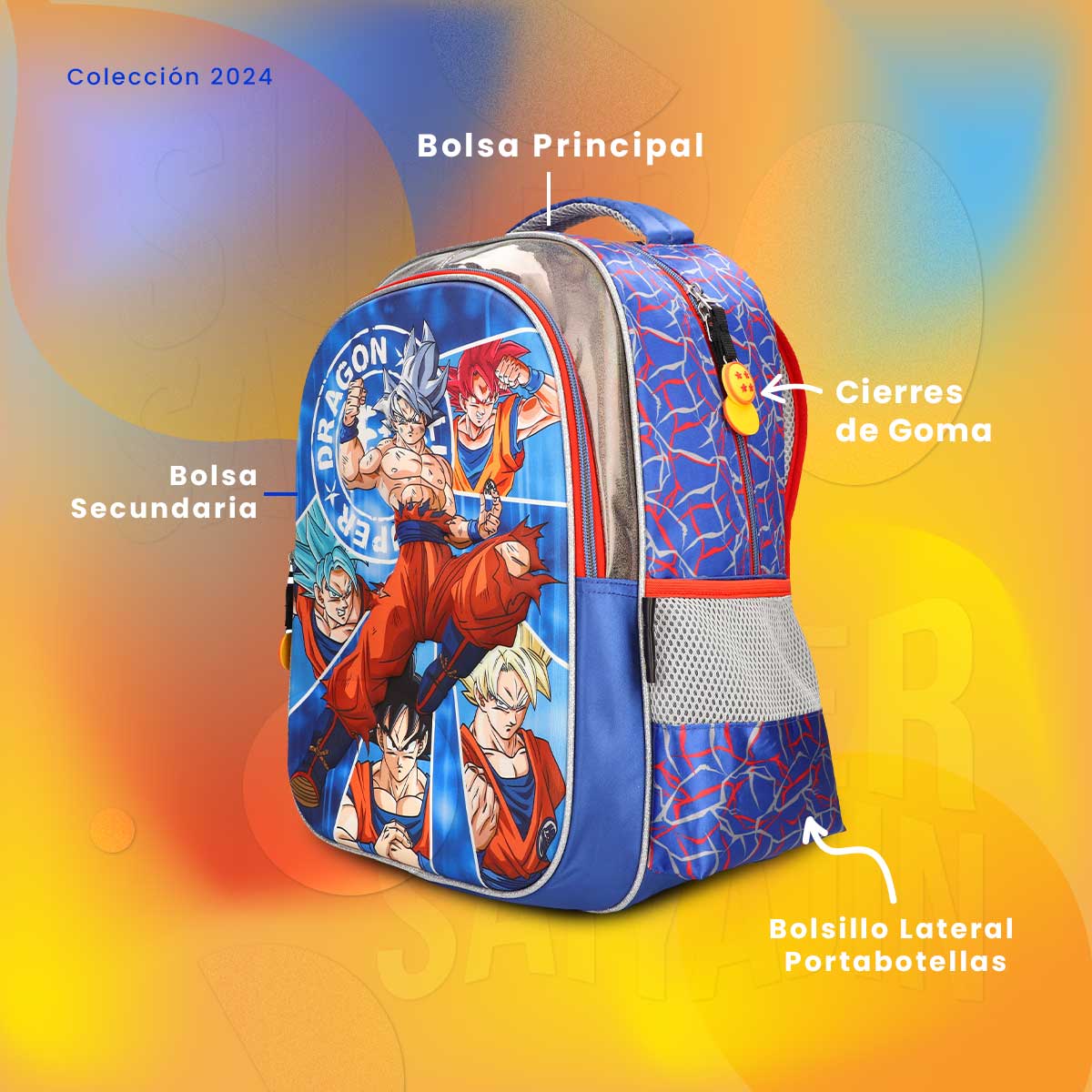 Foto 7 pulgar | Mochila Escolar Yadatex Dragon Ball Super Goku