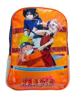 Foto 1 | Mochila Escolar Naruto Sasuke Sakura Equipo 7 Azul Y Naranja