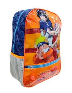 Foto 2 | Mochila Escolar Naruto Sasuke Sakura Equipo 7 Azul Y Naranja