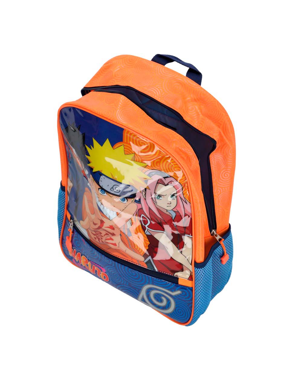 Foto 5 pulgar | Mochila Escolar Naruto Sasuke Sakura Equipo 7 Naranja Original