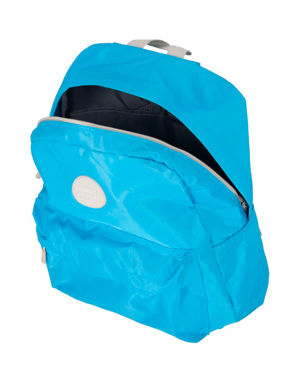 Foto 4 | Mochila Ligera Basic City Azul Celeste Juvenil Nueva