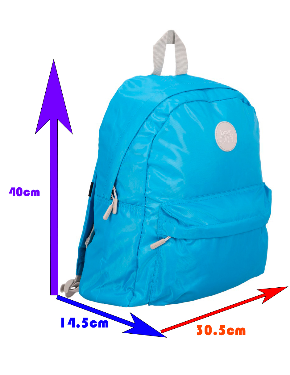 Foto 5 | Mochila Ligera Basic City Azul Celeste Juvenil Nueva