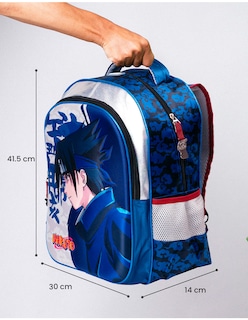 Foto 5 | Mochila Escolar Sasuke Naruto Azul Alta Calidad
