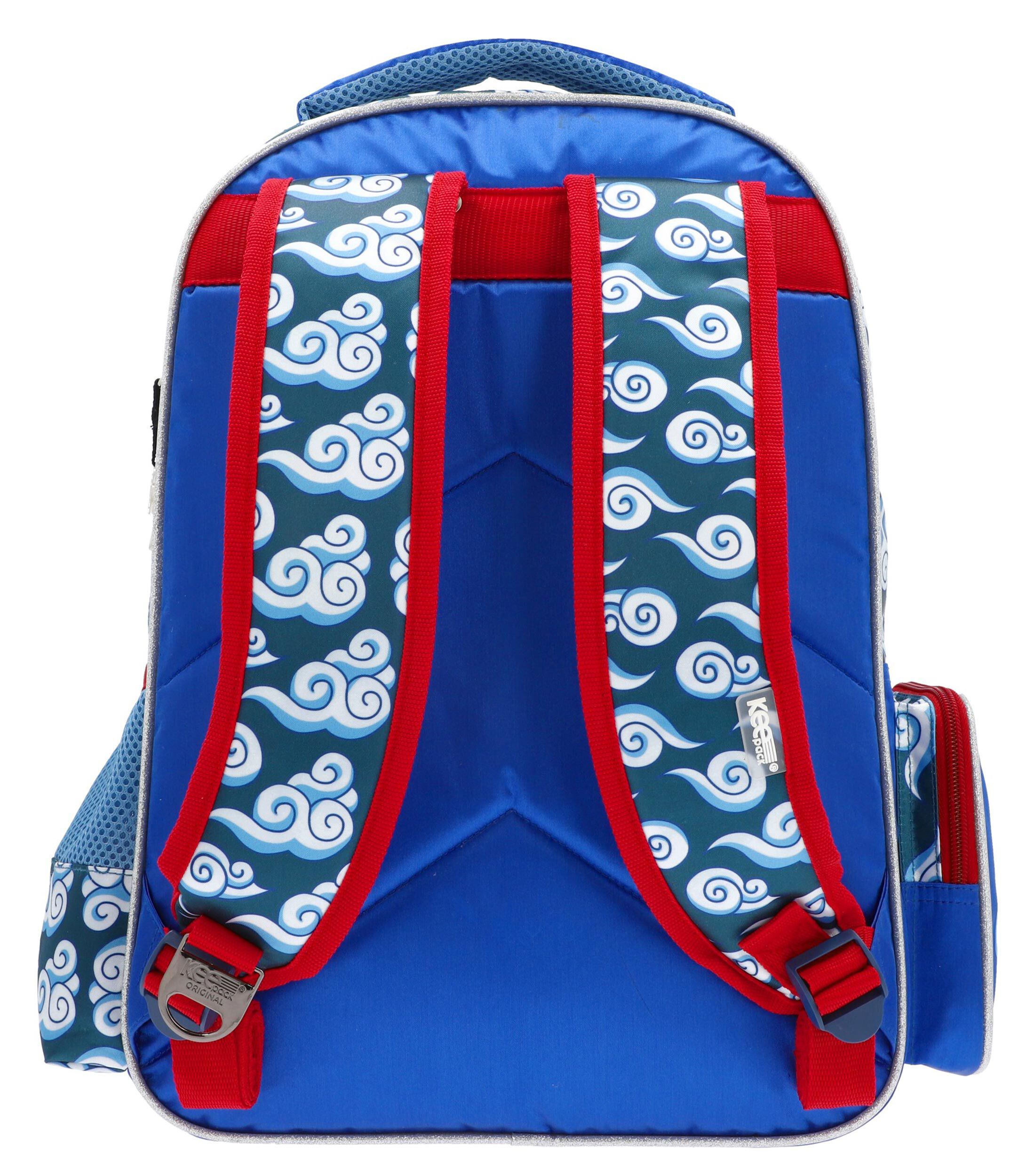 Foto 2 | Mochila Escolar Naruto Sasuke Sakura Azul Original Backpack