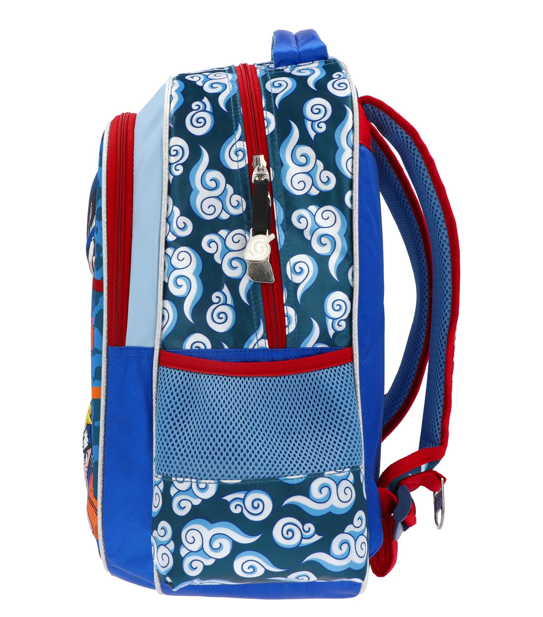 Foto 6 pulgar | Mochila Escolar Naruto Sasuke Sakura Azul Original Backpack