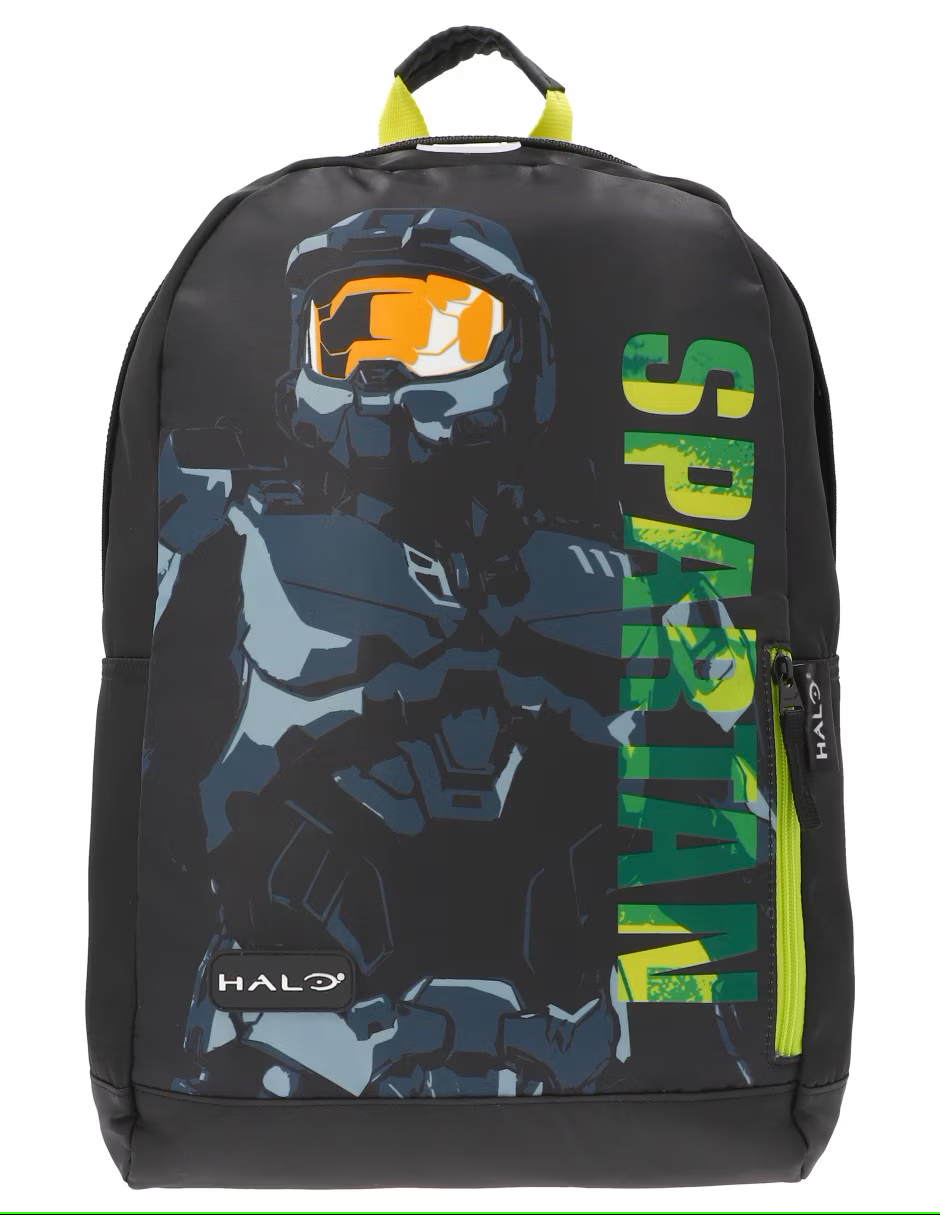 Foto 2 pulgar | Mochila Escolar Halo Spartan Negra Original Backpack