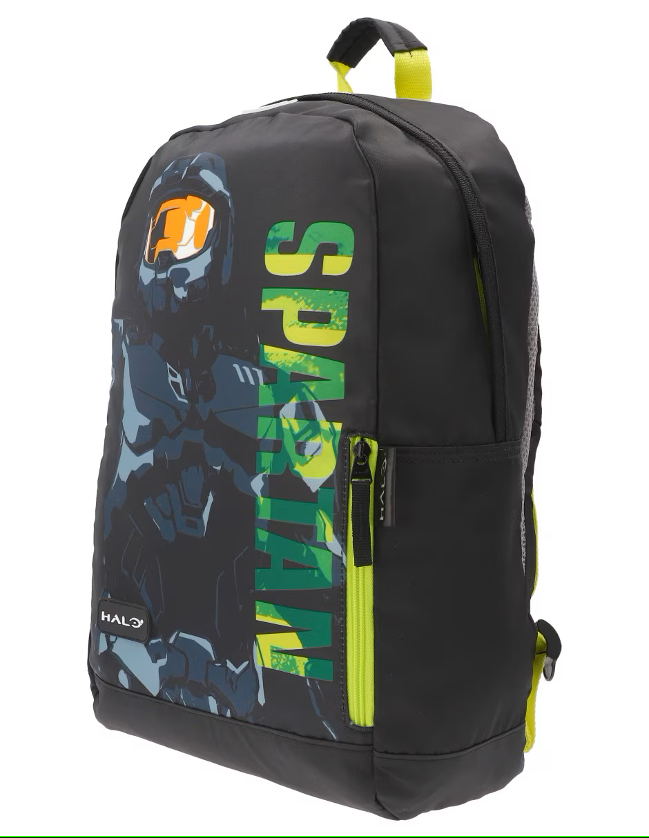 Foto 3 pulgar | Mochila Escolar Halo Spartan Negra Original Backpack