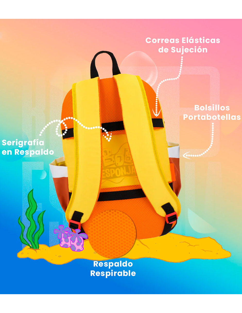 Foto 6 pulgar | Mochila Escolar Bob Esponja Pantalones Corbatita Edicion Especial