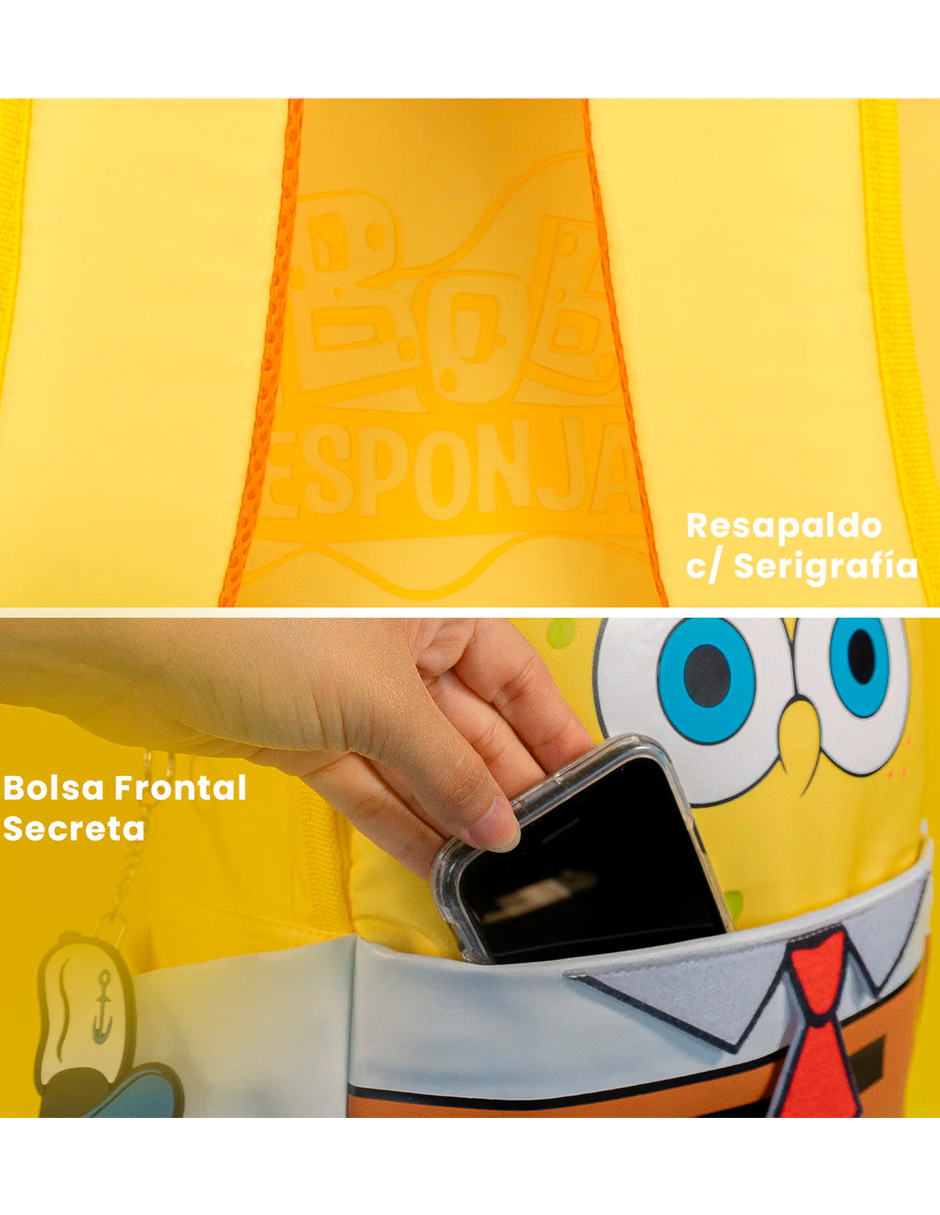 Foto 7 pulgar | Mochila Escolar Bob Esponja Pantalones Corbatita Edicion Especial