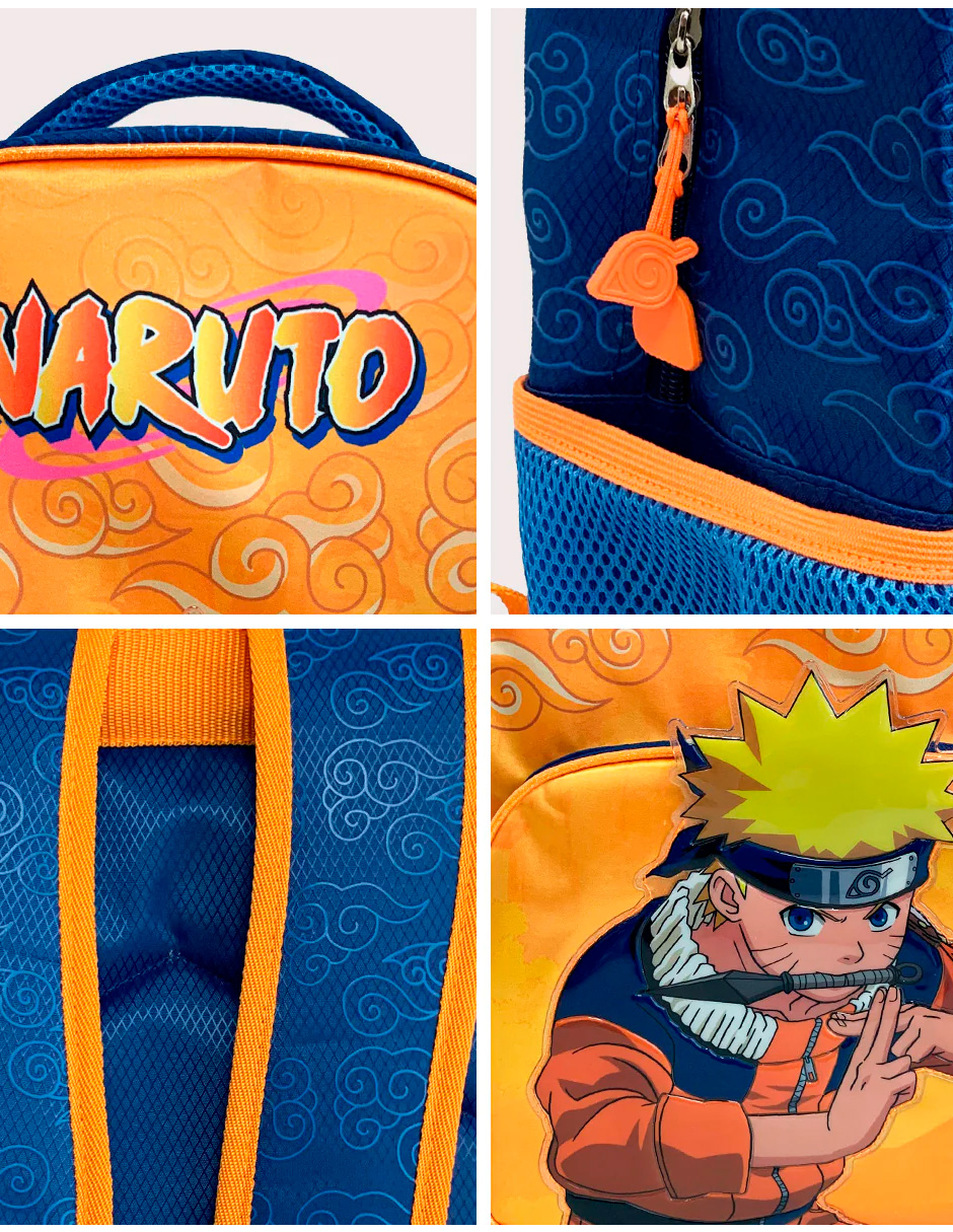 Foto 8 pulgar | Mochila Escolar Naruto Batalla Naranja Original