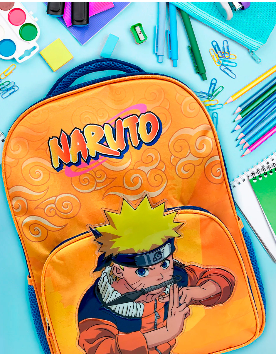 Foto 8 | Mochila Escolar Naruto Batalla Naranja Original