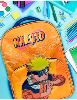 Foto 8 | Mochila Escolar Naruto Batalla Naranja Original