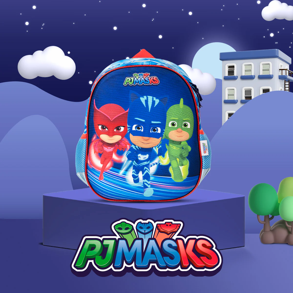 Foto 3 pulgar | Mochila Kinder Preescolar Pj Mask Azul