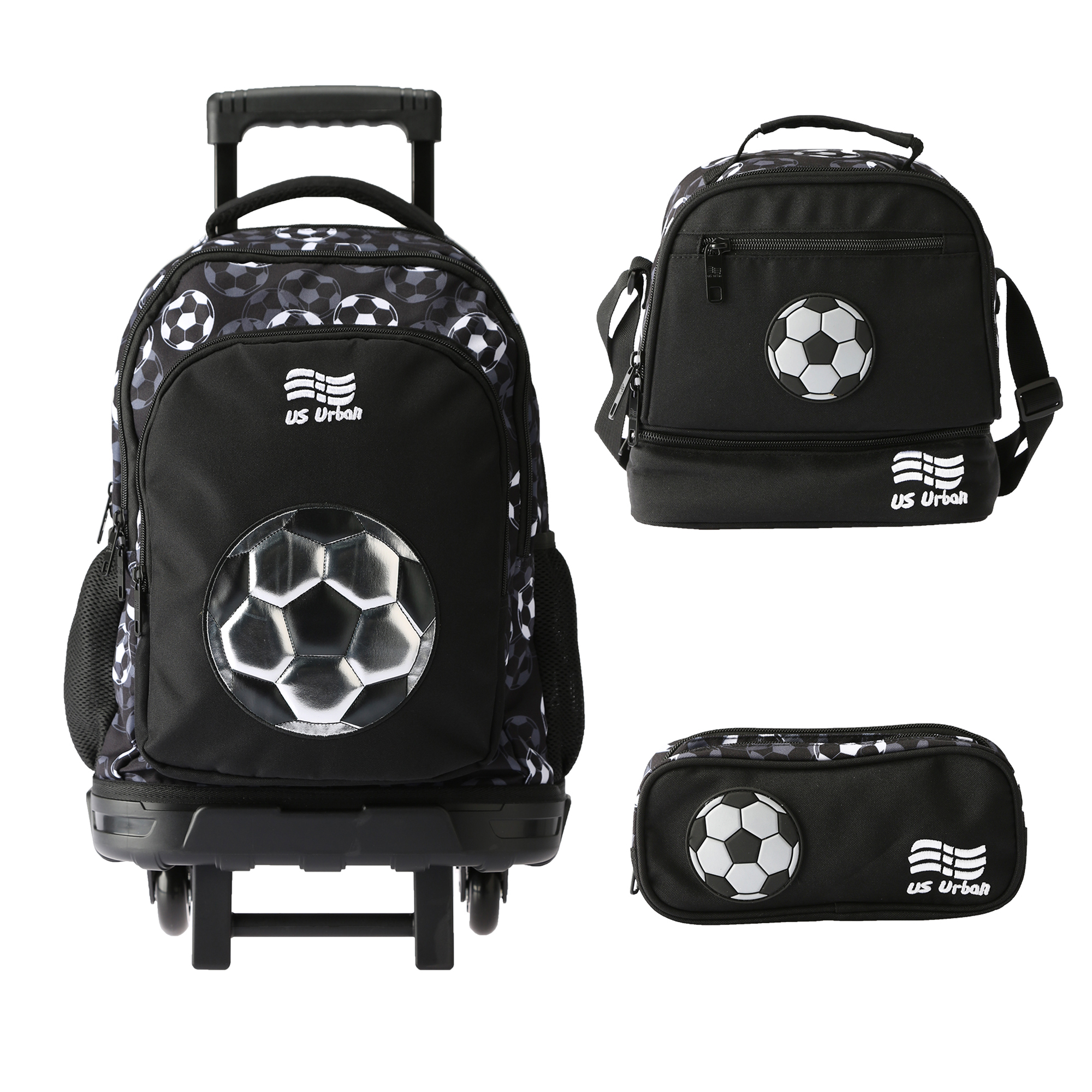 Set Mochila Escolar Carrito Con Lonchera Y Lapicera 3 Piezas