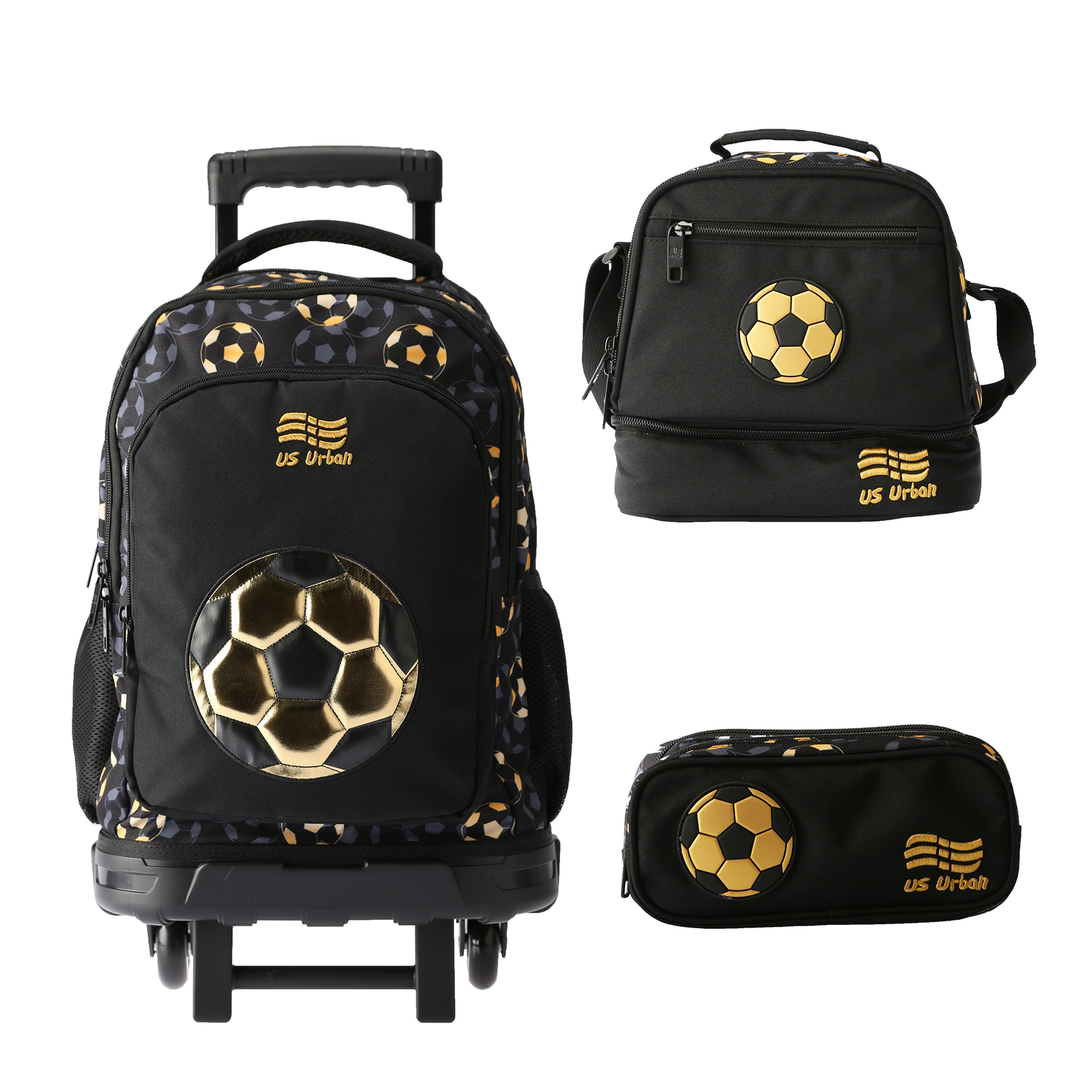 Set Mochila Escolar Carrito Con Lonchera Y Lapicera 3 Piezas