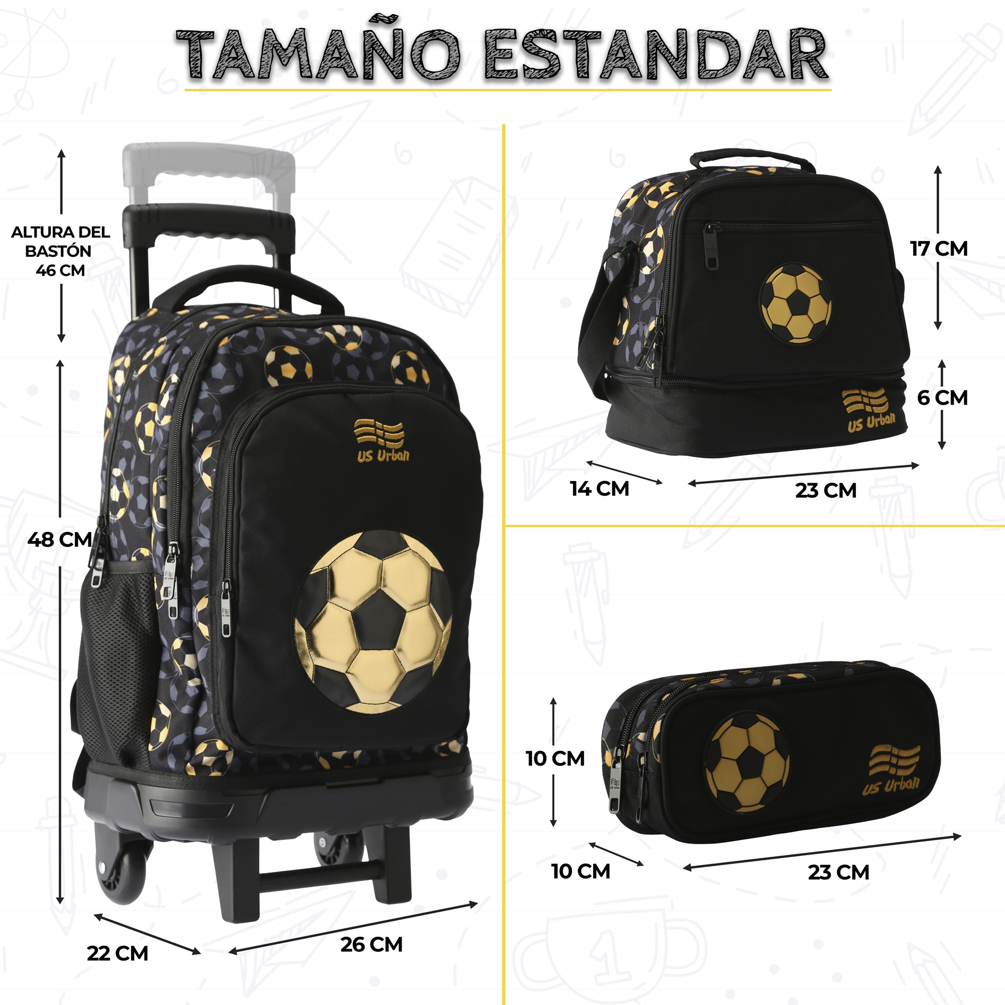 Foto 4 | Set Mochila Escolar Carrito Con Lonchera Y Lapicera 3 Piezas