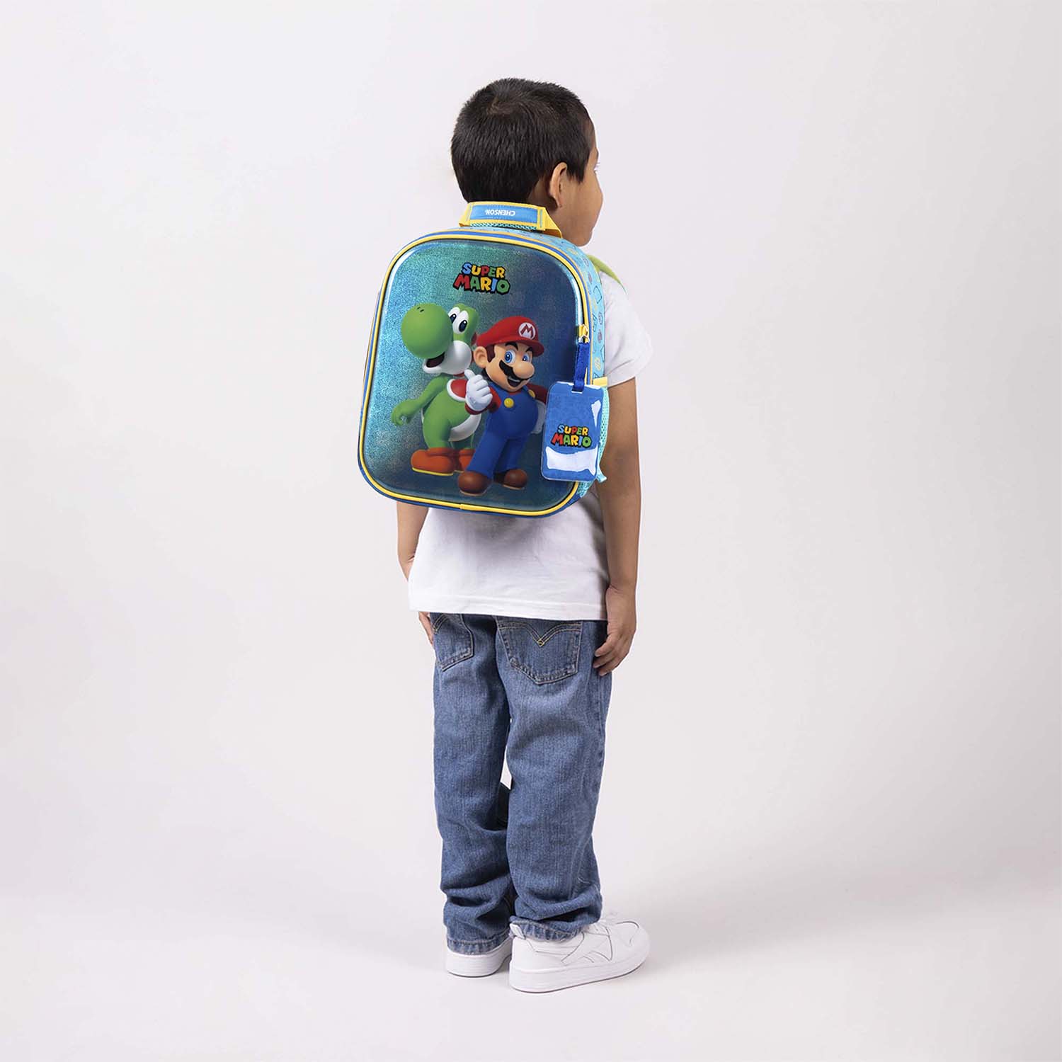 Foto 9 pulgar | Mochila Chenson Shiyo Mario Bros Azul para Niño