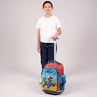 Foto 8 | Mochila Con Ruedas Chenson Fiant Azul Para Niño Mario Bros