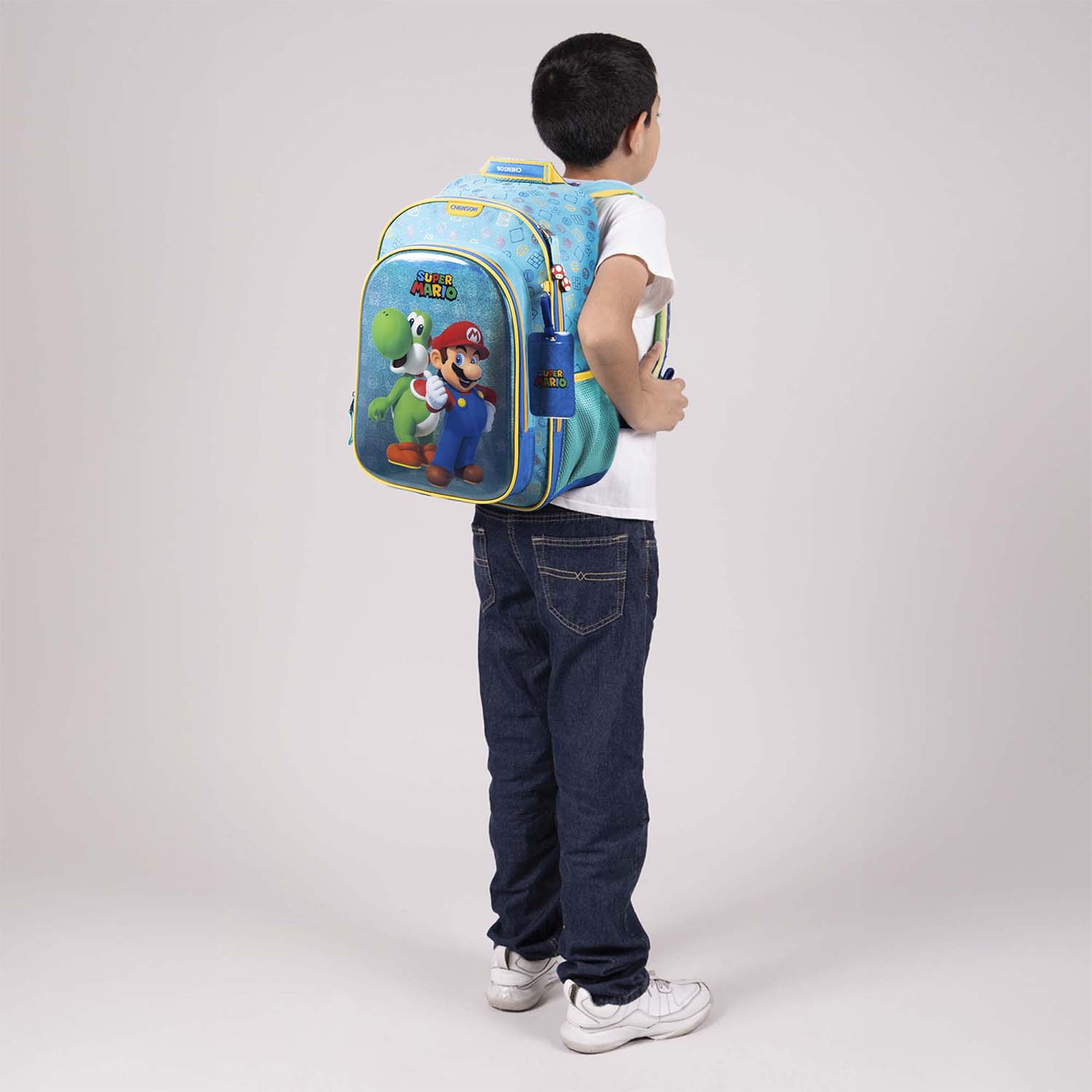 Foto 9 pulgar | Mochila Azul Mario Bros Chenson Shiyo  Para Niño