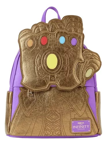 Foto 2 pulgar | Loungefly Marvel Shine Thanos Gauntlet - Mini Mochila