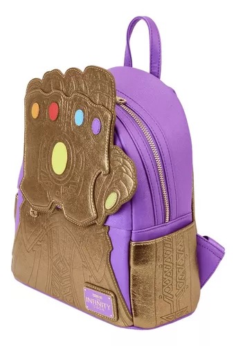 Foto 3 pulgar | Loungefly Marvel Shine Thanos Gauntlet - Mini Mochila