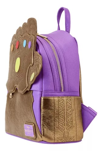 Foto 4 pulgar | Loungefly Marvel Shine Thanos Gauntlet - Mini Mochila