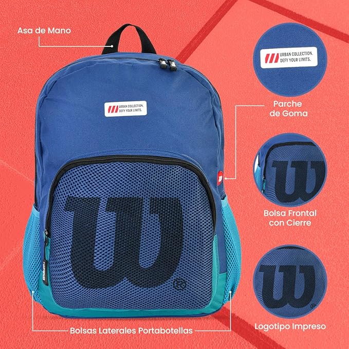 Foto 5 pulgar | Mochila Grande Wilson Juvenil Azul Wls099-bp340a