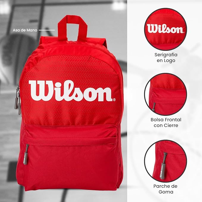 Foto 6 pulgar | Mochila Grande Wilson Juvenil Roja Wl17bp-136-c