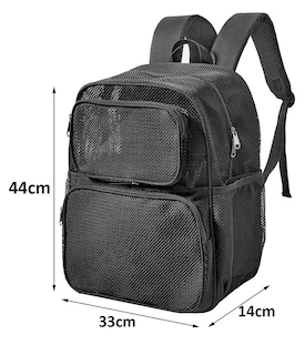 Foto 2 | Mochila De Viaje De Malla Resistente Negro