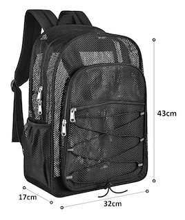 Foto 3 | Mochila de Viaje Impermeable de Malla Pesada Negra de 35 L