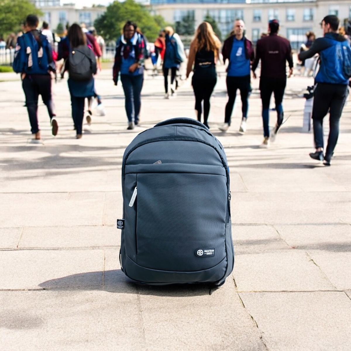 Foto 8 pulgar | Mochila Escolar Porta Laptop Negra American Bags