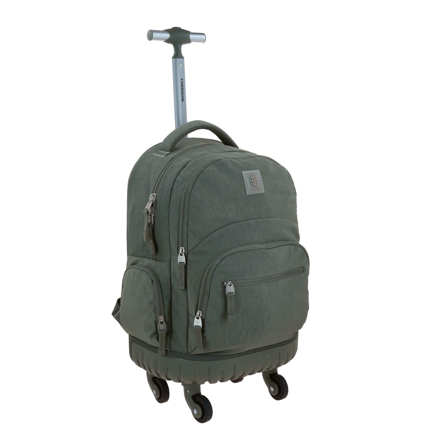 Foto 7 pulgar | Mochila Grande Con Ruedas Impermeable Verde Militar 1818 Zilp