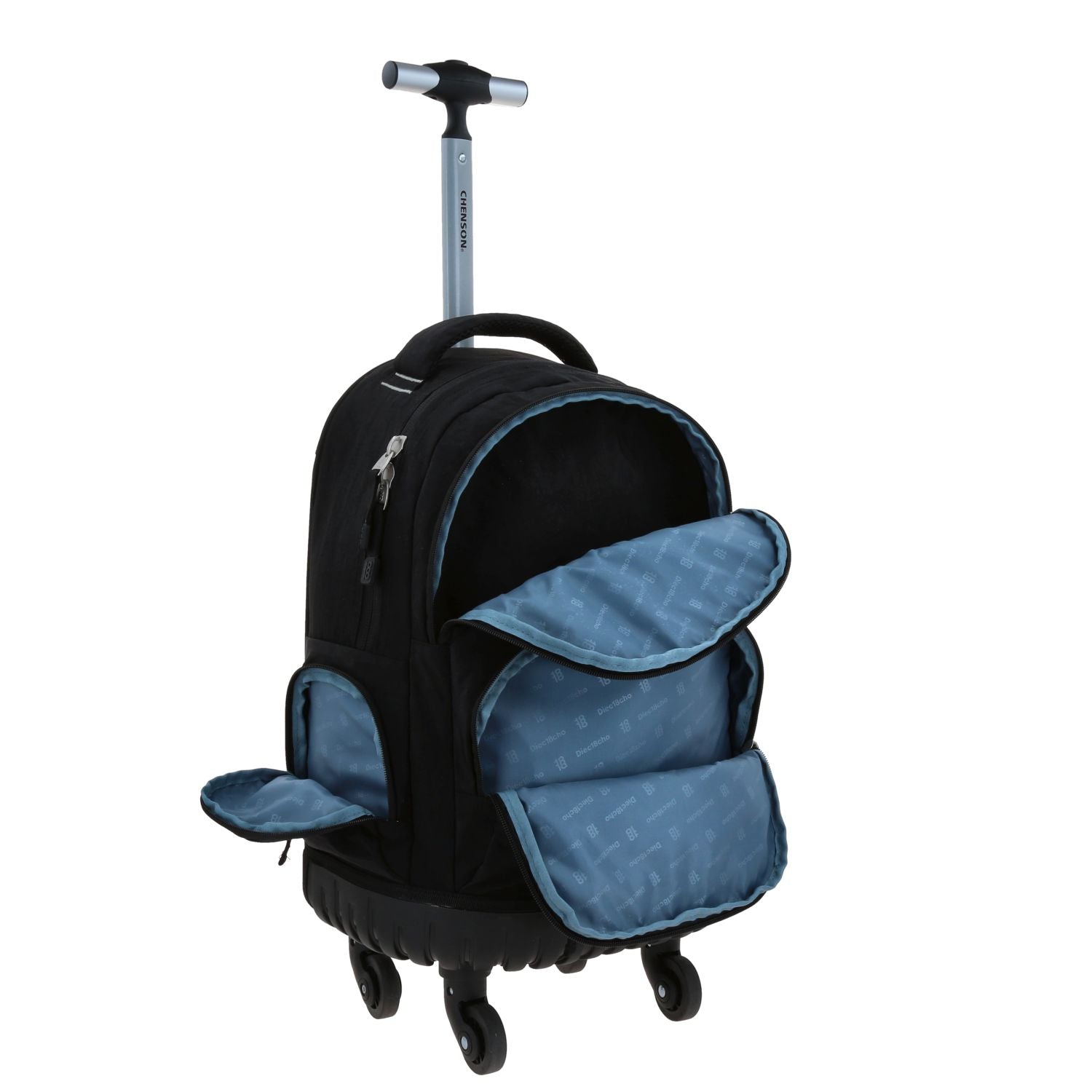 Foto 8 pulgar | Mochila Grande Con Ruedas Impermeable Negro 1818 Zilp