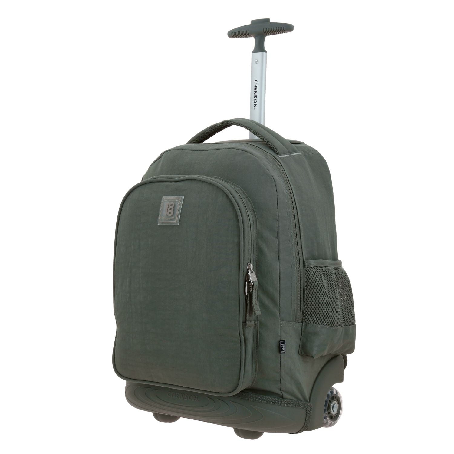 Foto 3 pulgar | Mochila Grande Con Ruedas Led Verde Militar 1818 Zilp