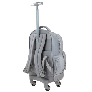 Foto 5 | Mochila Grande Con Ruedas Impermeable Gris 1818 Zilp