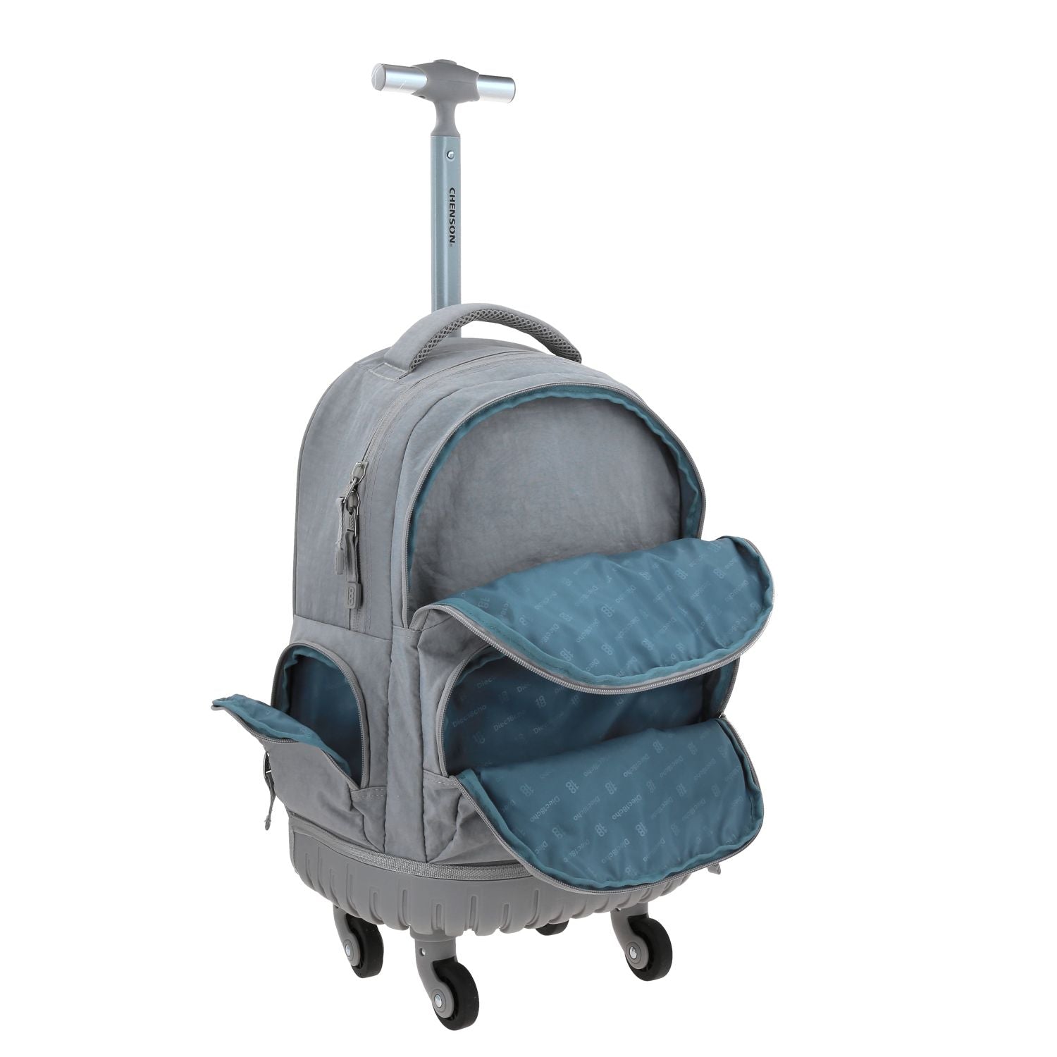 Foto 8 pulgar | Mochila Grande Con Ruedas Impermeable Gris 1818 Zilp