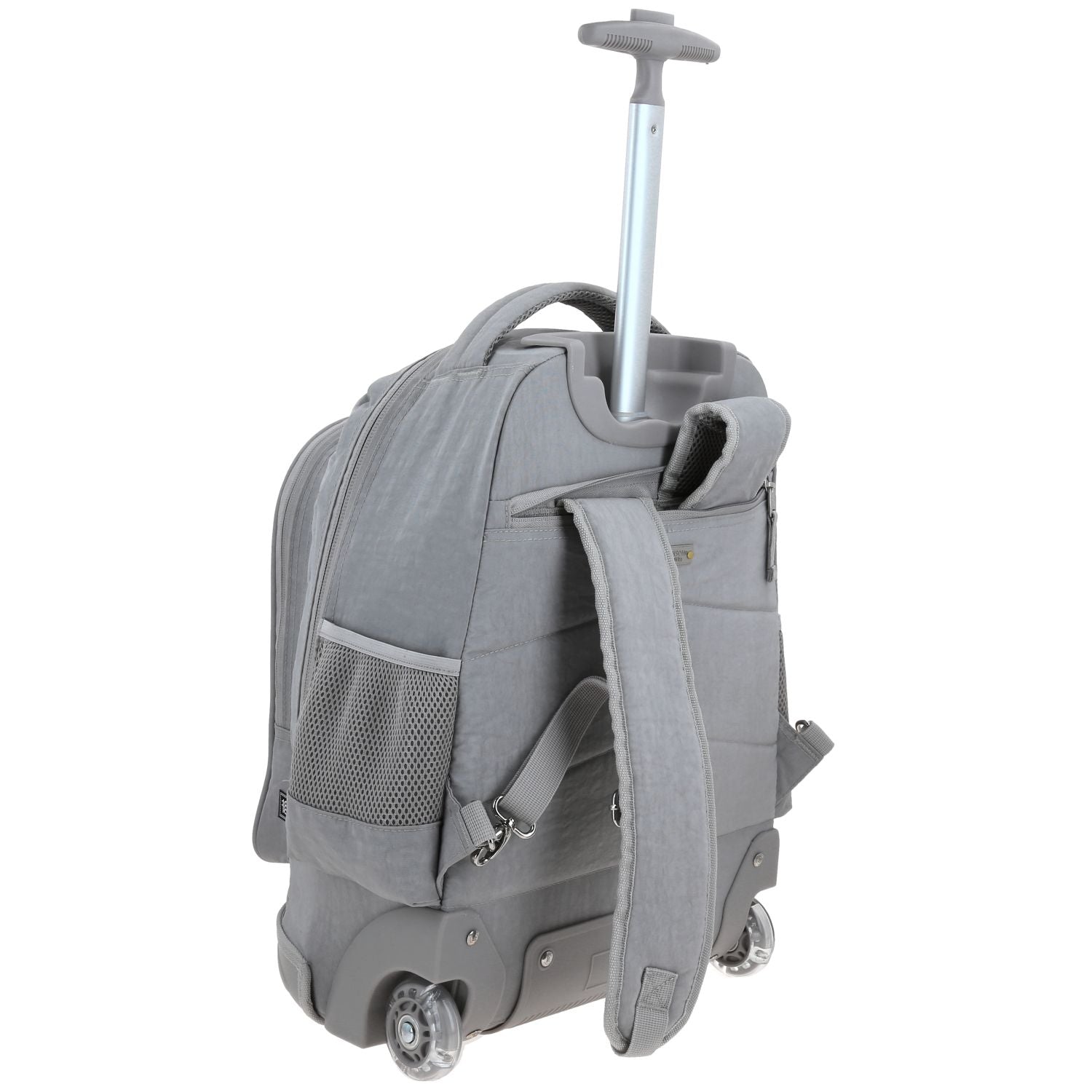 Foto 4 pulgar | Mochila Grande Con Ruedas Led Gris 1818 Zilp