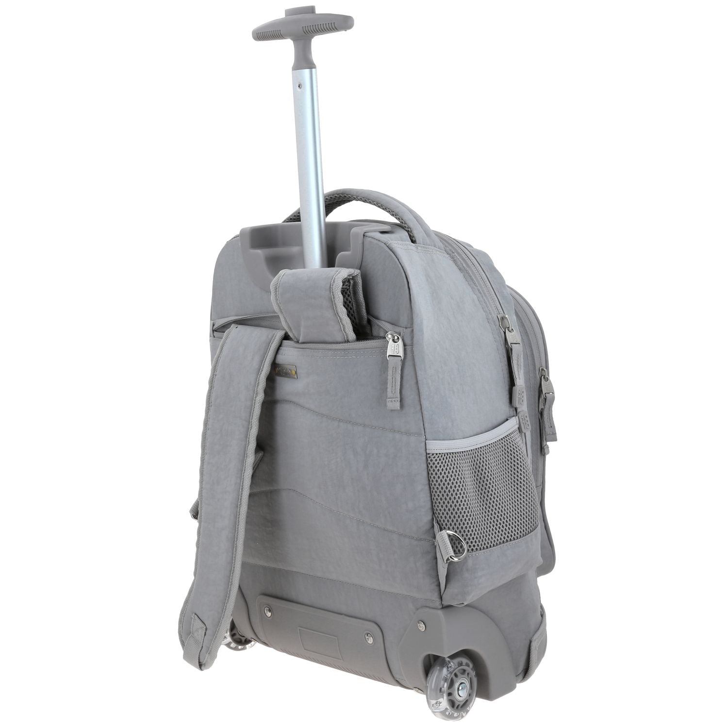 Foto 6 pulgar | Mochila Grande Con Ruedas Led Gris 1818 Zilp